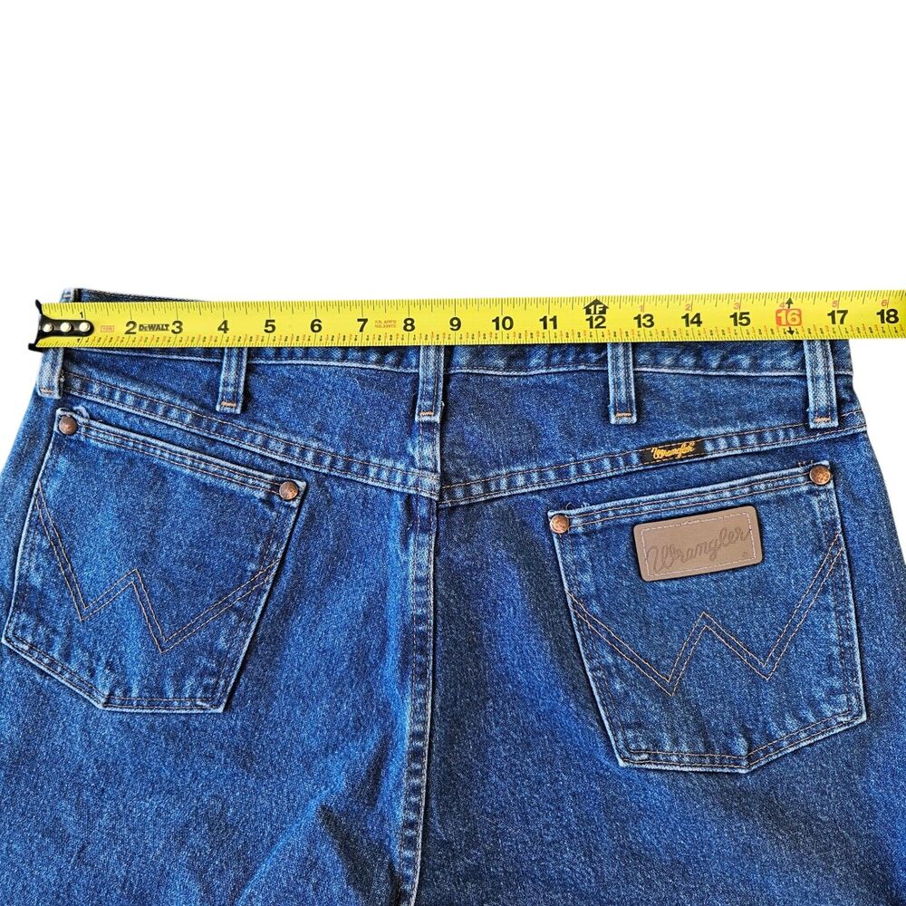 Wrangler Cowboy Cut Jeans Mens Size 35 X 34 Blue 13MWZGK Medium Wash 100% Cotton - Picture 8 of 9